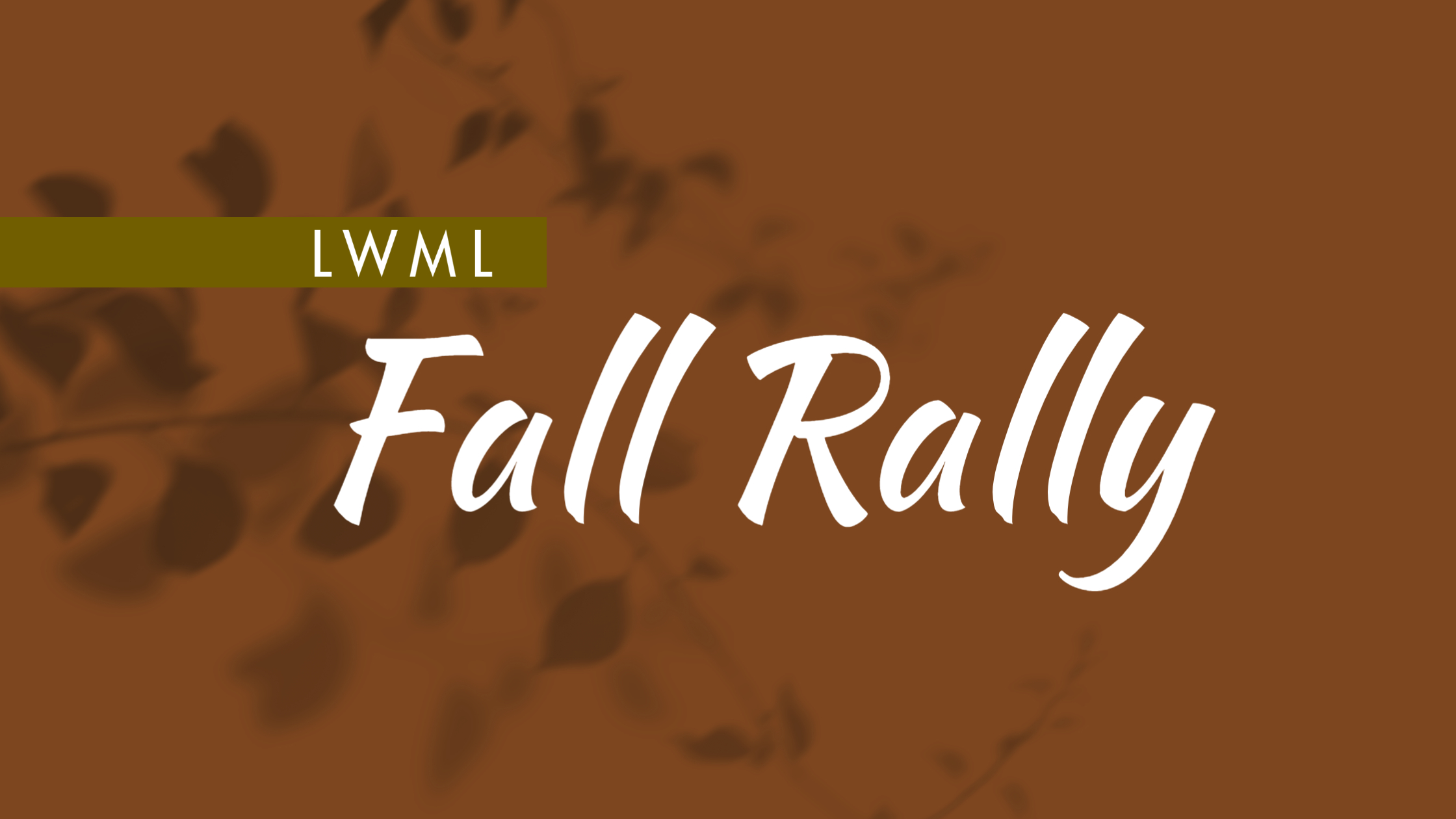 LWML Fall Rally Christ Church Lutheran